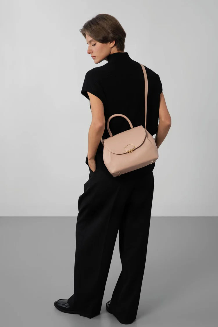 Sac Porte-Mains à Rabat Milano PIA Nude M – Lancaster Paris