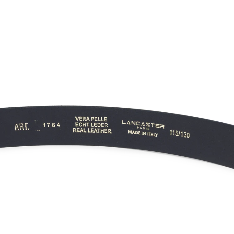 Ceinture Cuir Glassé Homme Bleu Foncé 115 cm – Lancaster Paris
