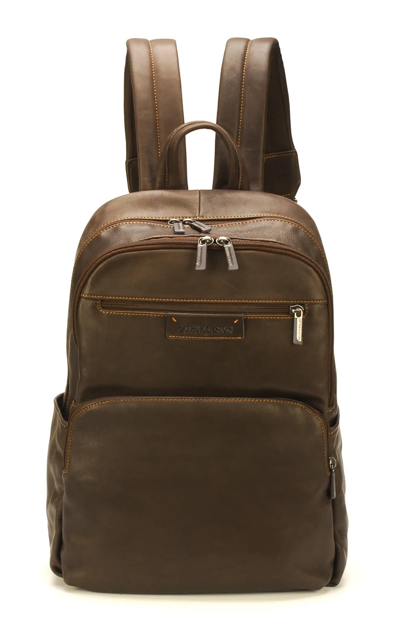 SAC A DOS CUIR ARTHUR ET ASTON CHATAIGNE