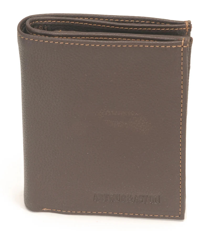 Petit Portefeuille Cuir Foulonné Arthur & Aston Châtaigne