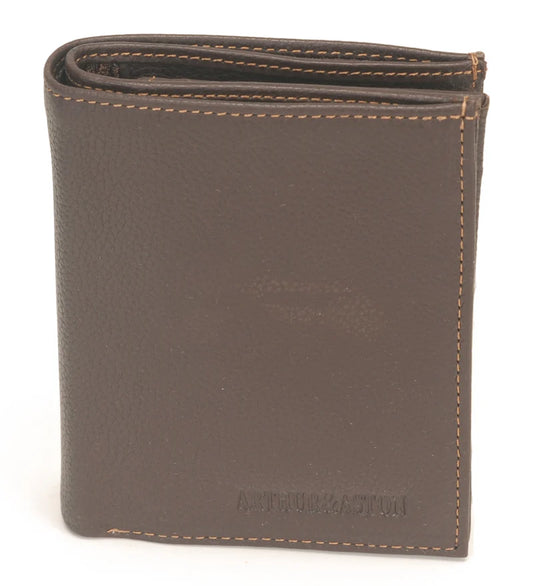 Petit Portefeuille Cuir Foulonné Arthur & Aston Châtaigne