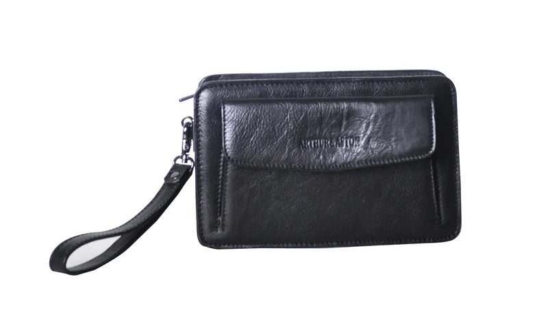Pochette Homme Cuir Arthur & Aston Noir