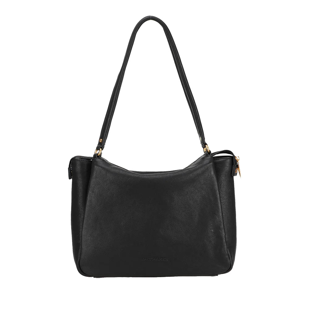 SAC PORTE EPAULE ARTHUR ET ASTON CUIR NOIR