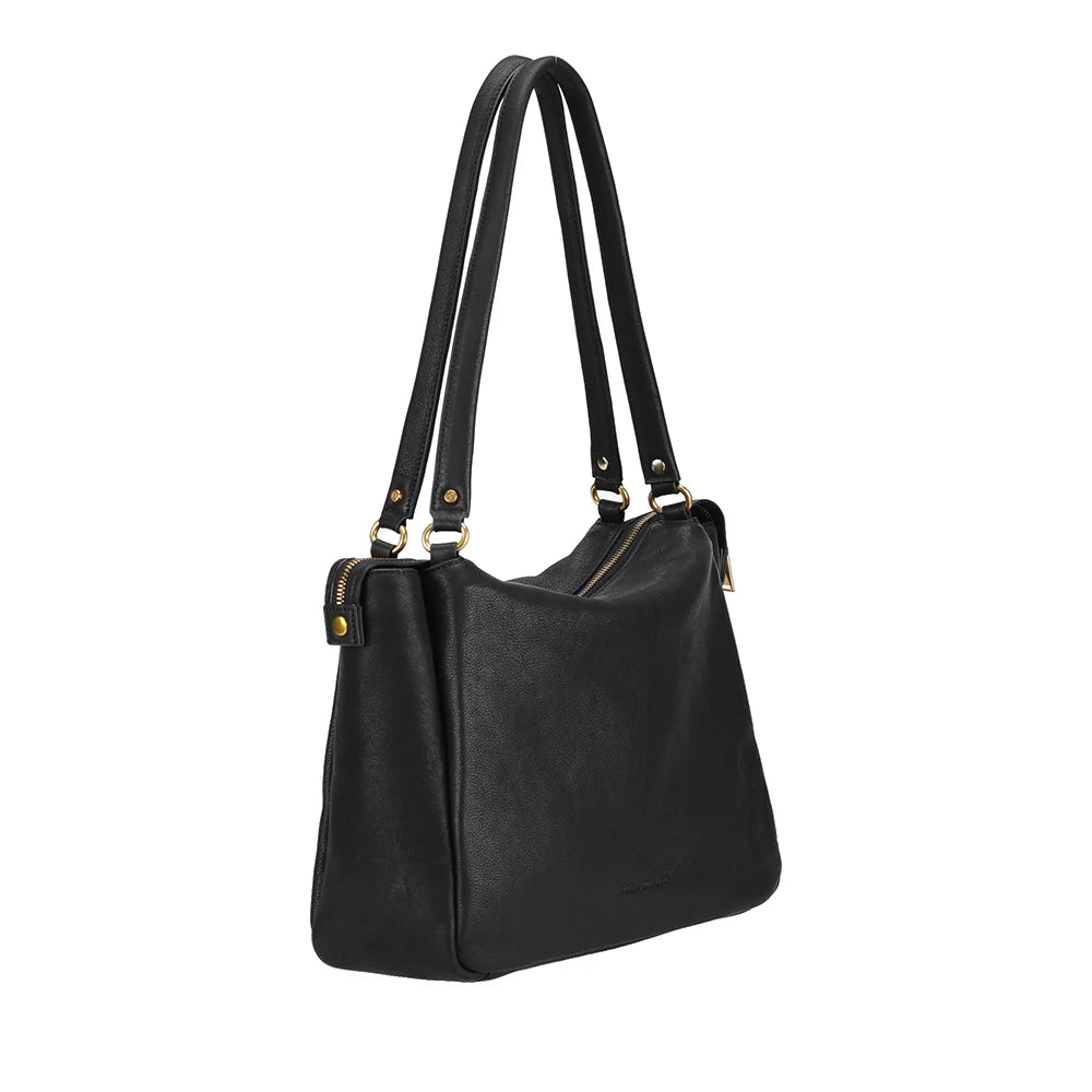 SAC PORTE EPAULE ARTHUR ET ASTON CUIR NOIR