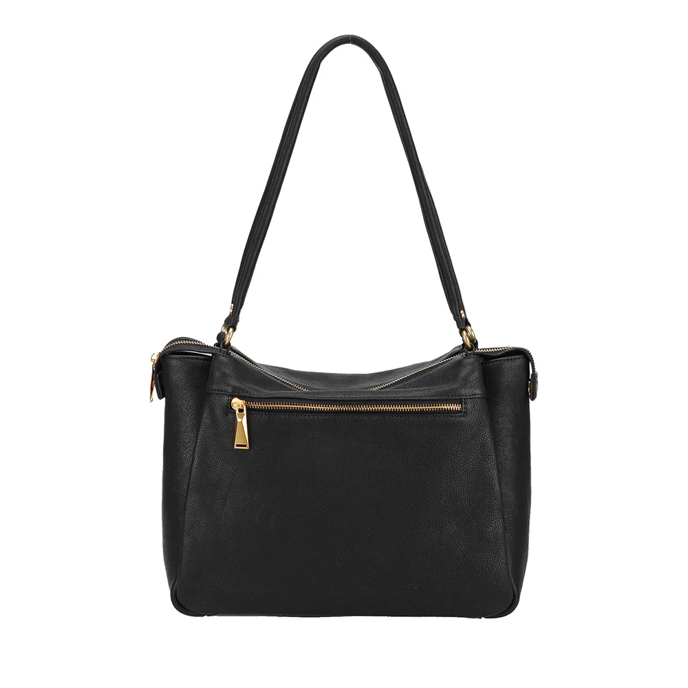 SAC PORTE EPAULE ARTHUR ET ASTON CUIR NOIR
