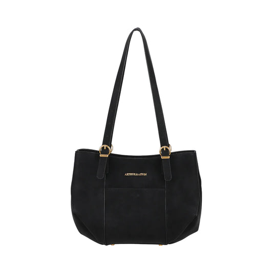 Sac Porté Épaule Croûte de Cuir Arthur & Aston Noir
