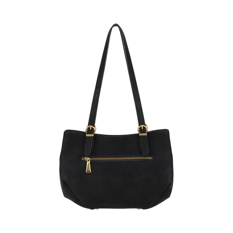 Sac Porté Épaule Croûte de Cuir Arthur & Aston Noir