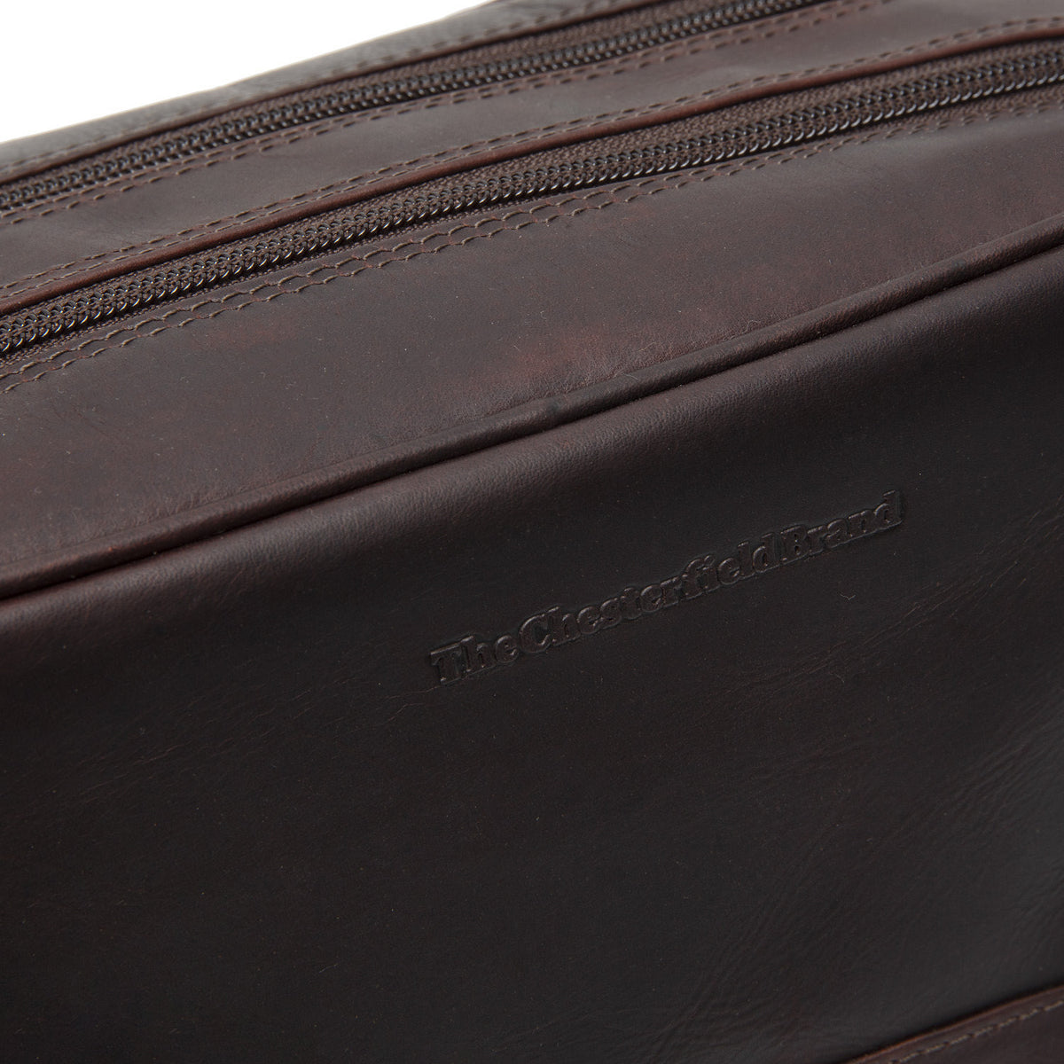Trousse de Toilette Chesterfield Wax Pull Up Stacey Marron