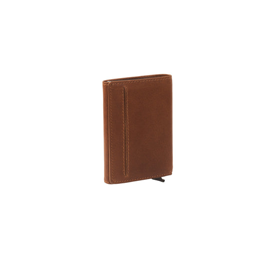 Porte-Cartes Automatique Cuir Chesterfield Cognac