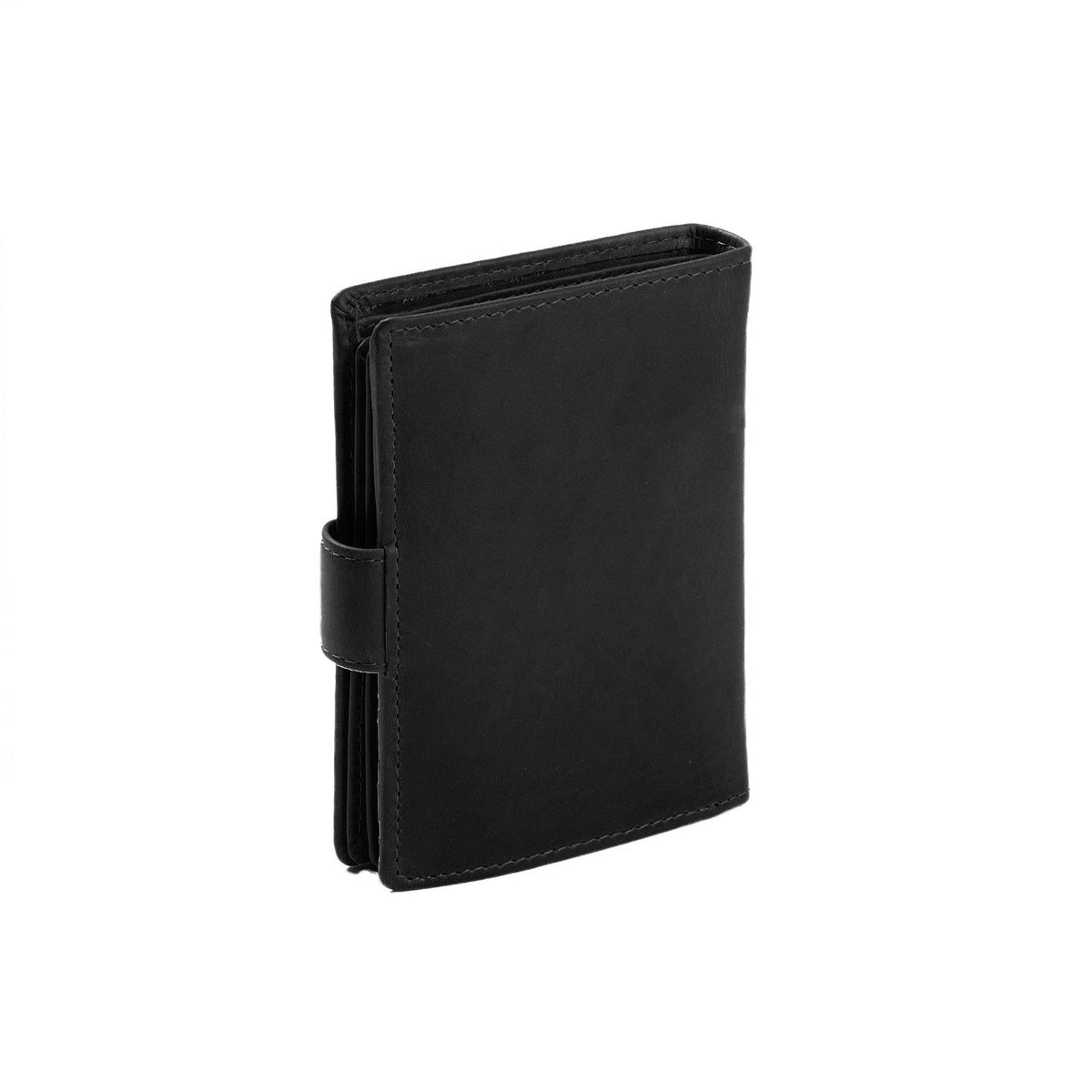 Portefeuille Cuir à Pression Chesterfield Noir
