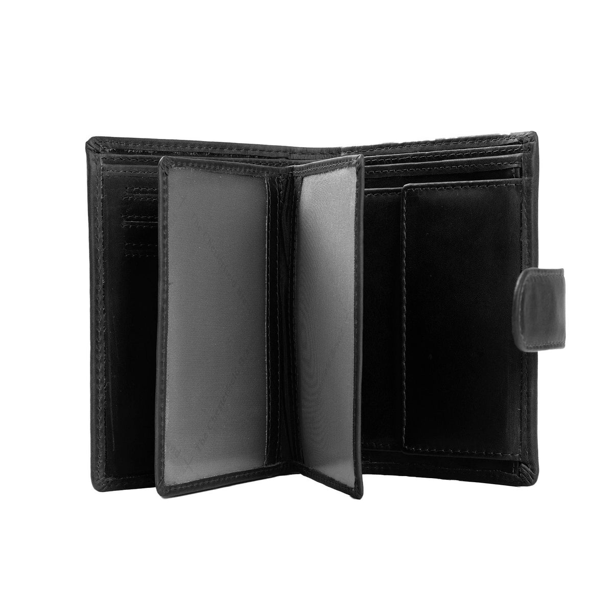 Portefeuille Cuir à Pression Chesterfield Noir
