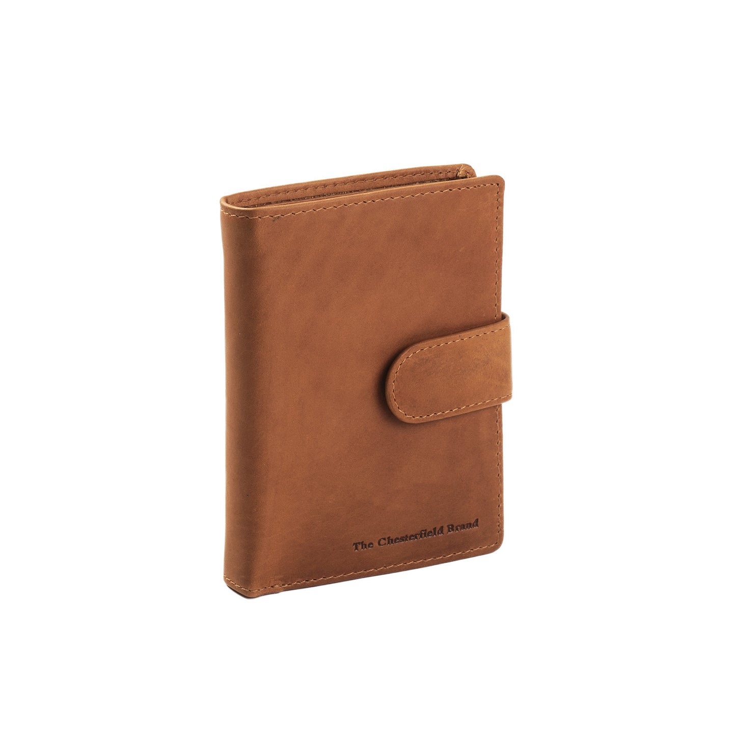 Portefeuille Cuir Chesterfield Ruby Cognac – Fermeture Pression