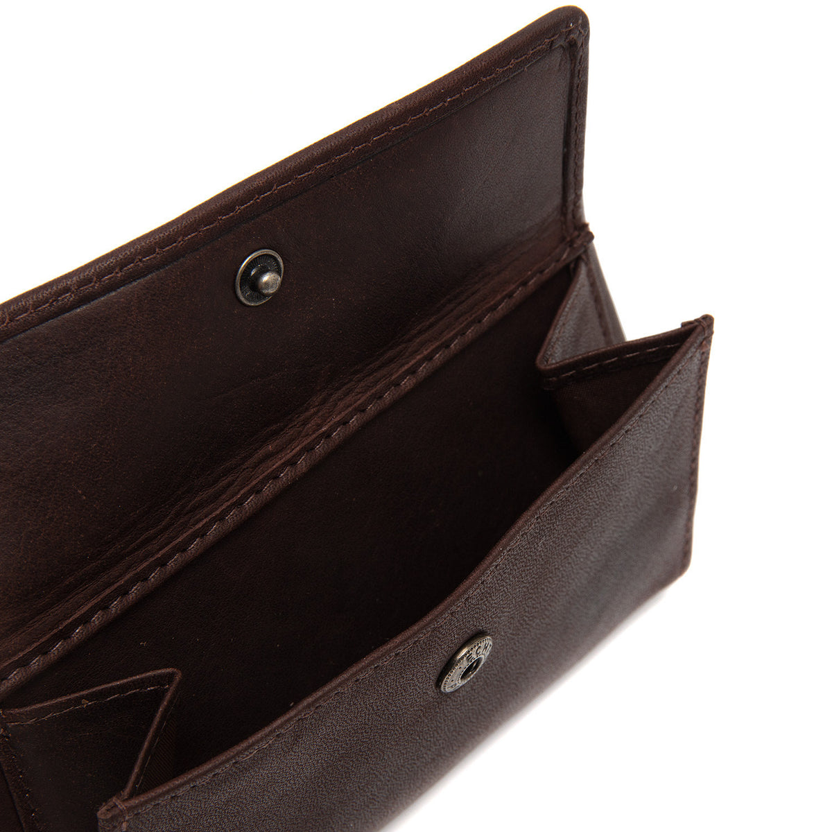 Porte-Monnaie Cuir Chesterfield Violette Marron