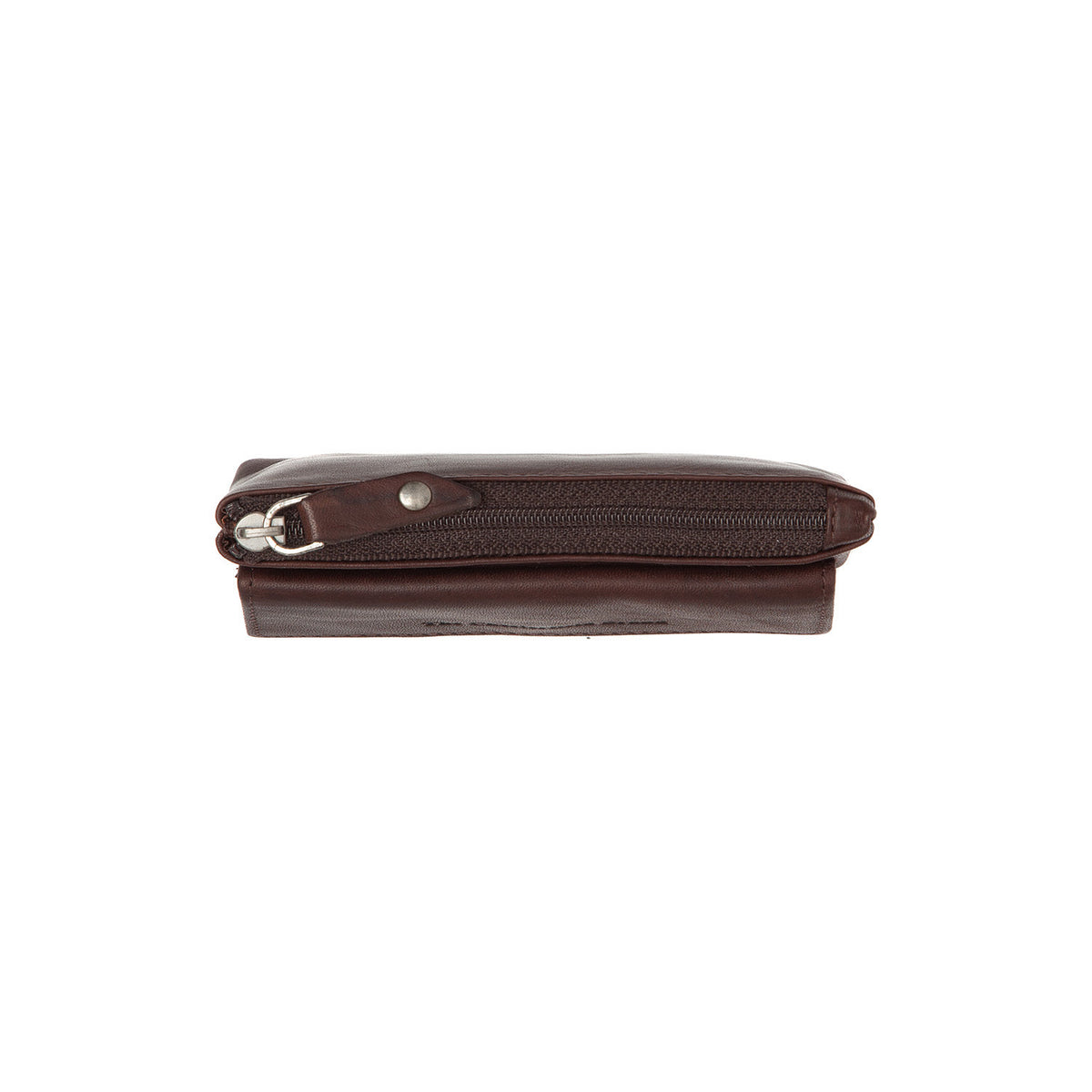 Porte-Monnaie Cuir Chesterfield Violette Marron