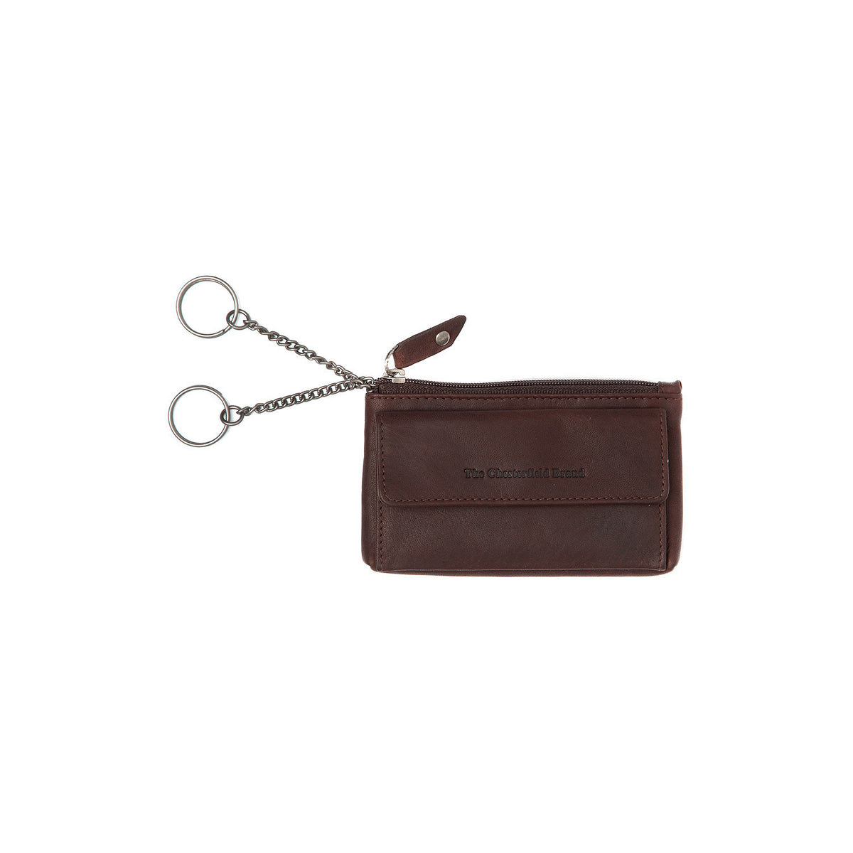 Porte-Monnaie Cuir Chesterfield Violette Marron