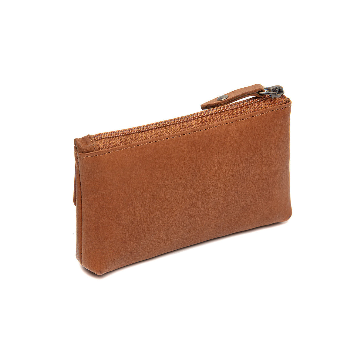 Porte-Monnaie Cuir Chesterfield Violette Cognac