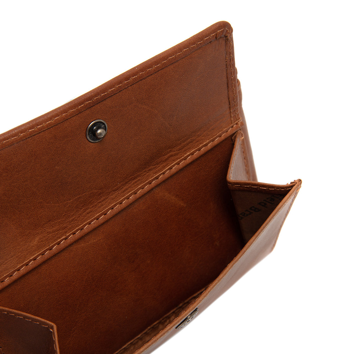 Porte-Monnaie Cuir Chesterfield Violette Cognac