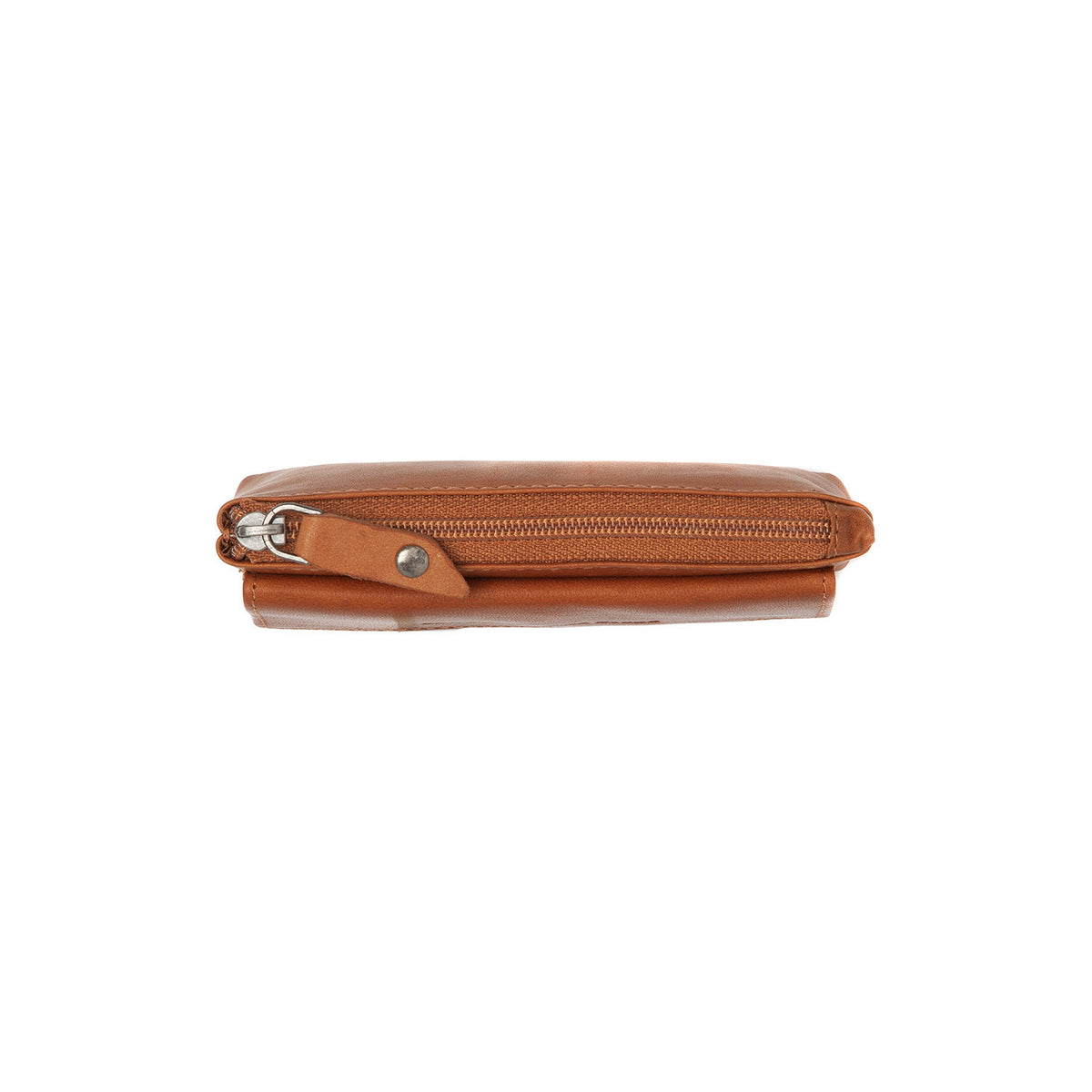 Porte-Monnaie Cuir Chesterfield Violette Cognac