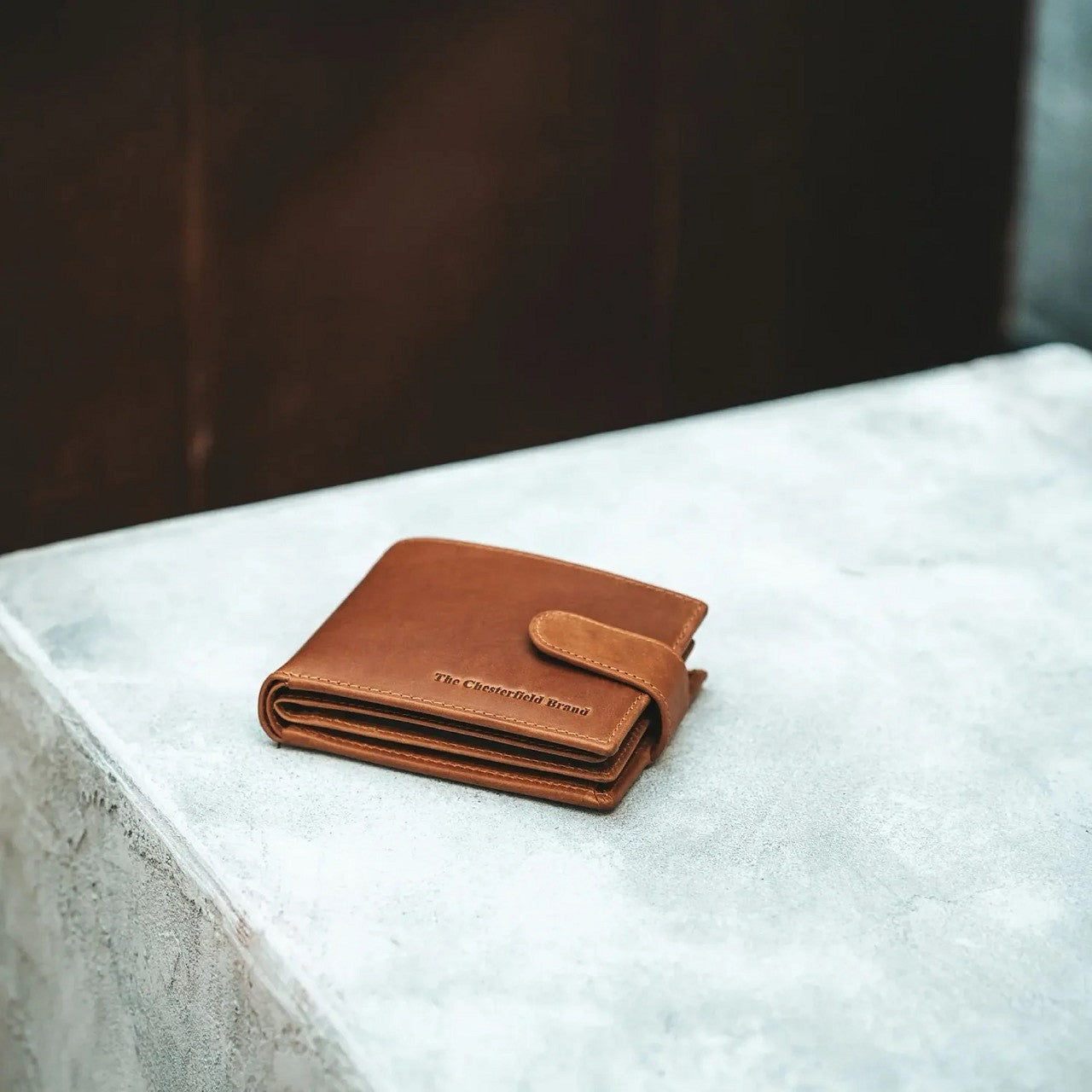Portefeuille Cuir Chesterfield Yamba Cognac