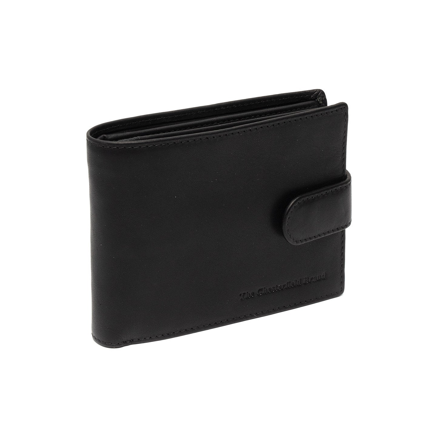 Porte-Cartes Cuir Chesterfield Curtis Noir – Fermeture Pression