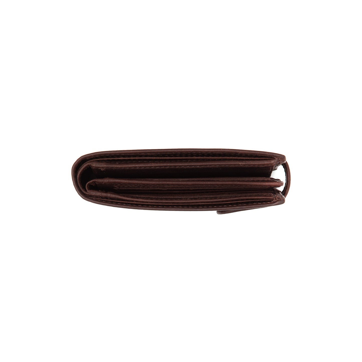 Porte-Cartes Cuir Chesterfield Curtis Marron – Fermeture Pression