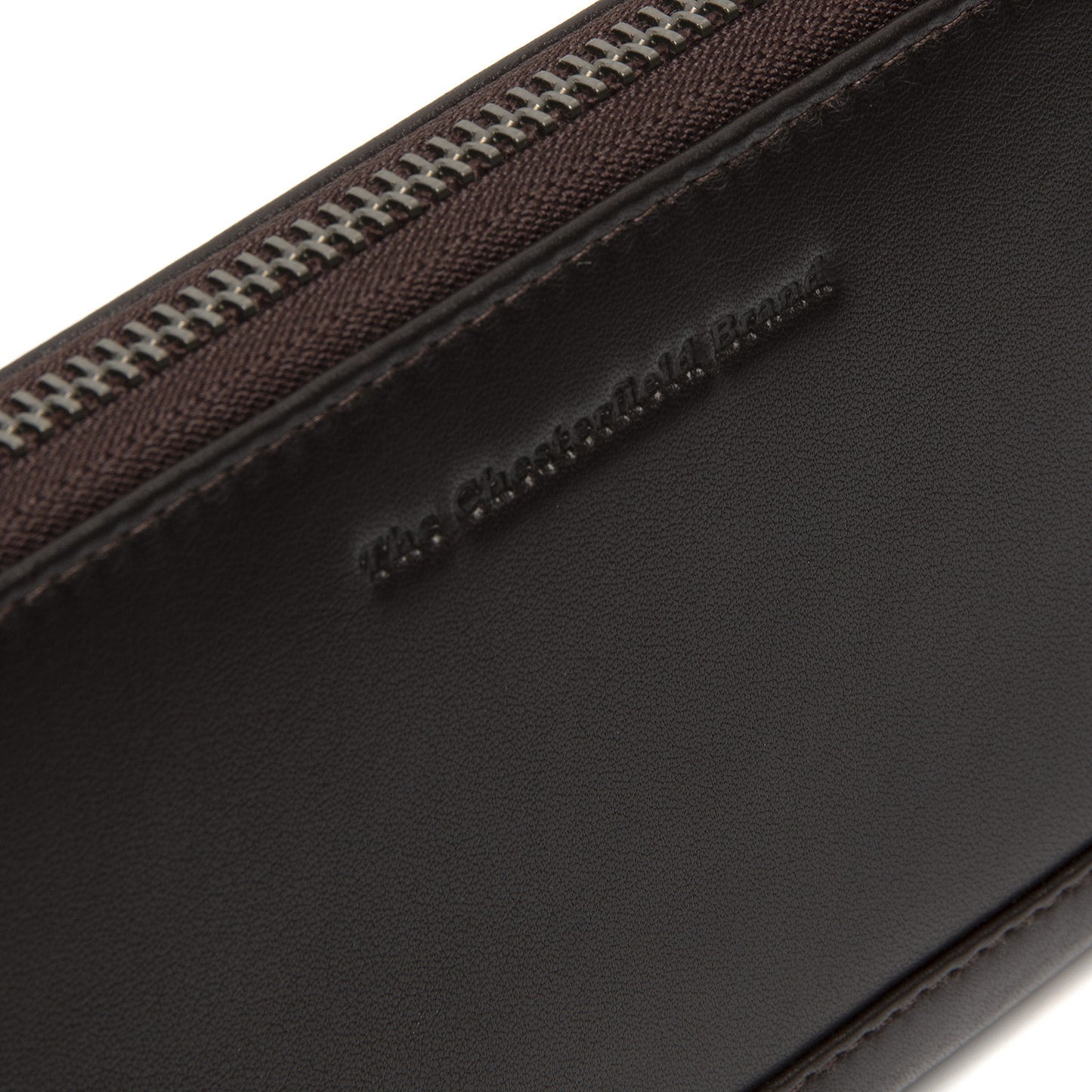Compagnon Zippé Cuir Chesterfield Cantara Marron