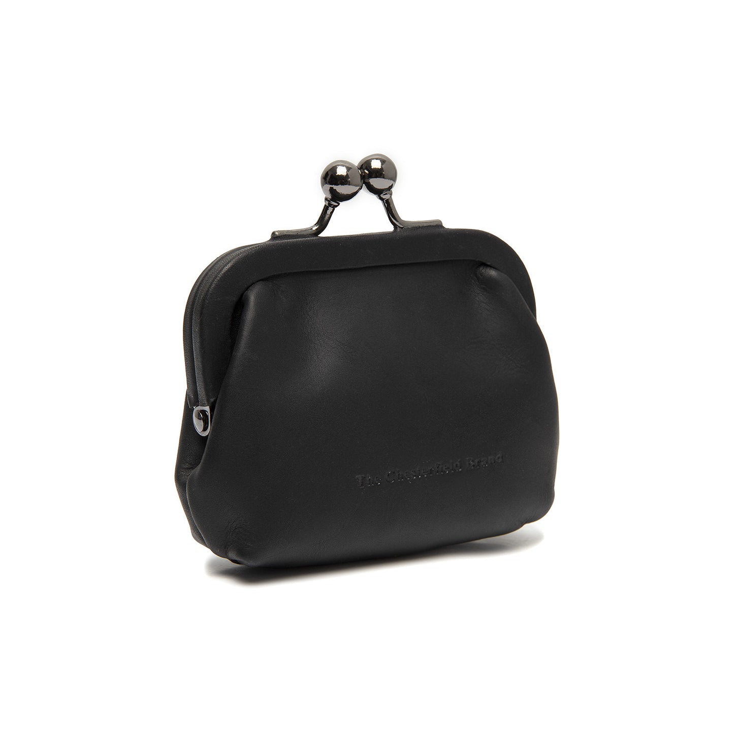Porte-Monnaie Cuir Chesterfield Noir – Fermoir Clic-Clac