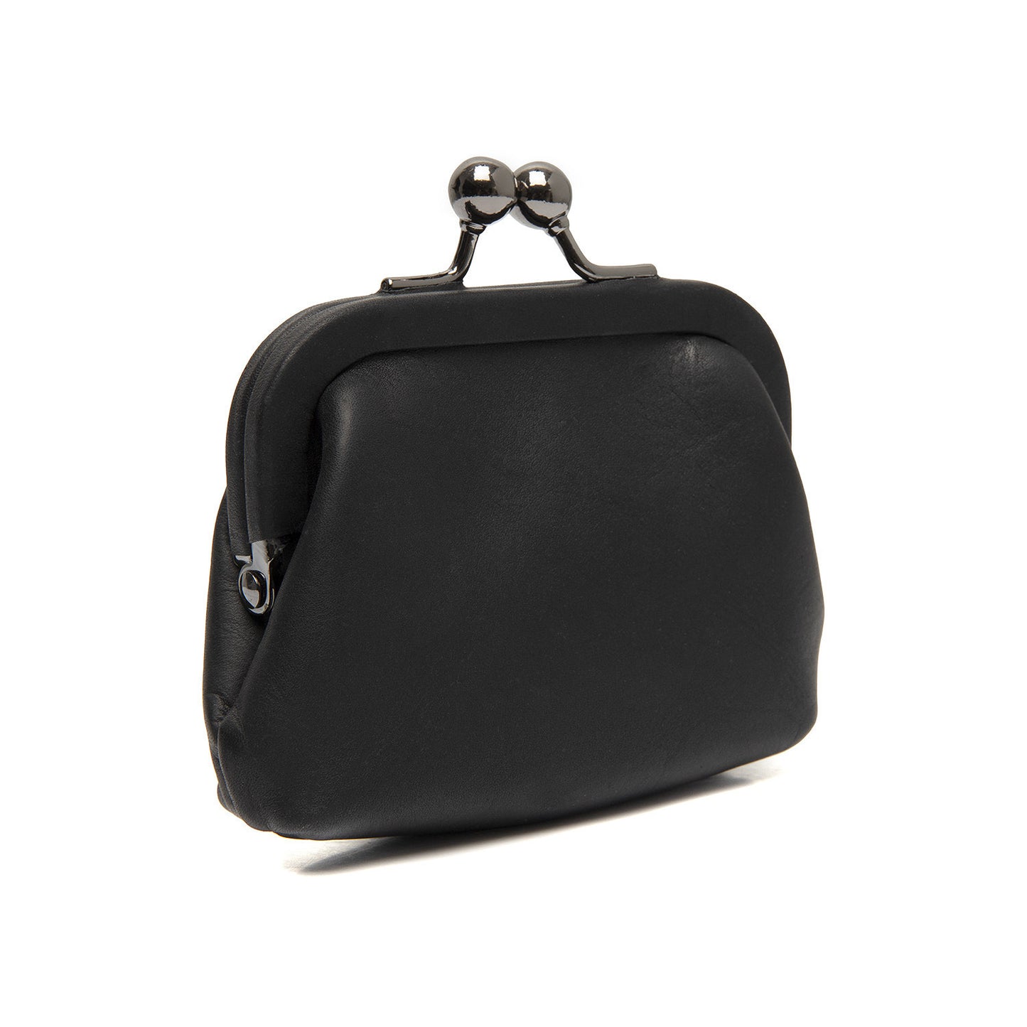 Porte-Monnaie Cuir Chesterfield Noir – Fermoir Clic-Clac