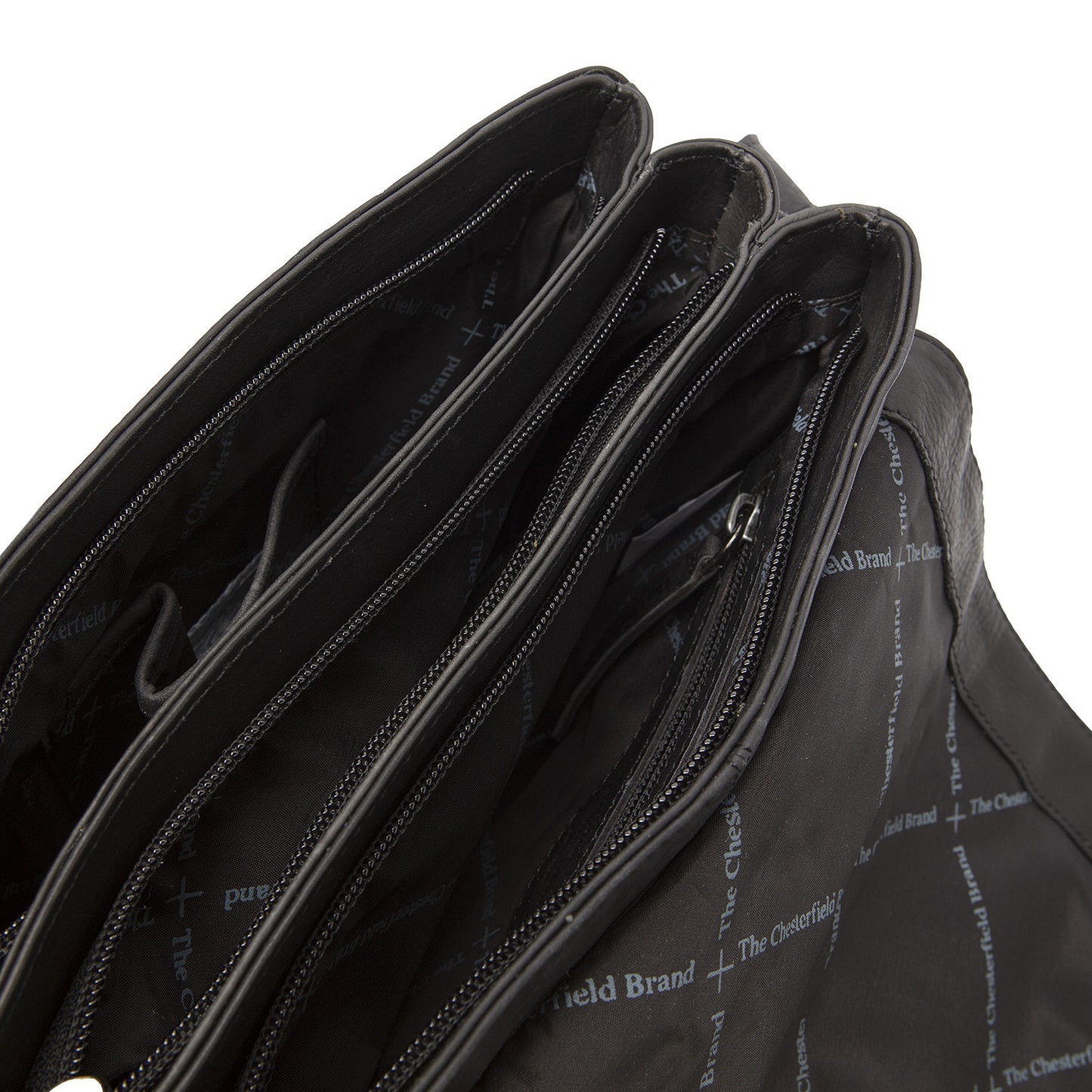 Sac à Rabat Cuir Chesterfield 3 Poches Noir