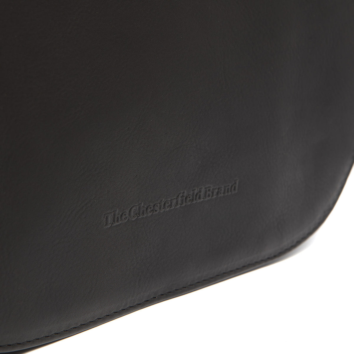 Sac à Rabat Cuir Chesterfield 3 Poches Noir