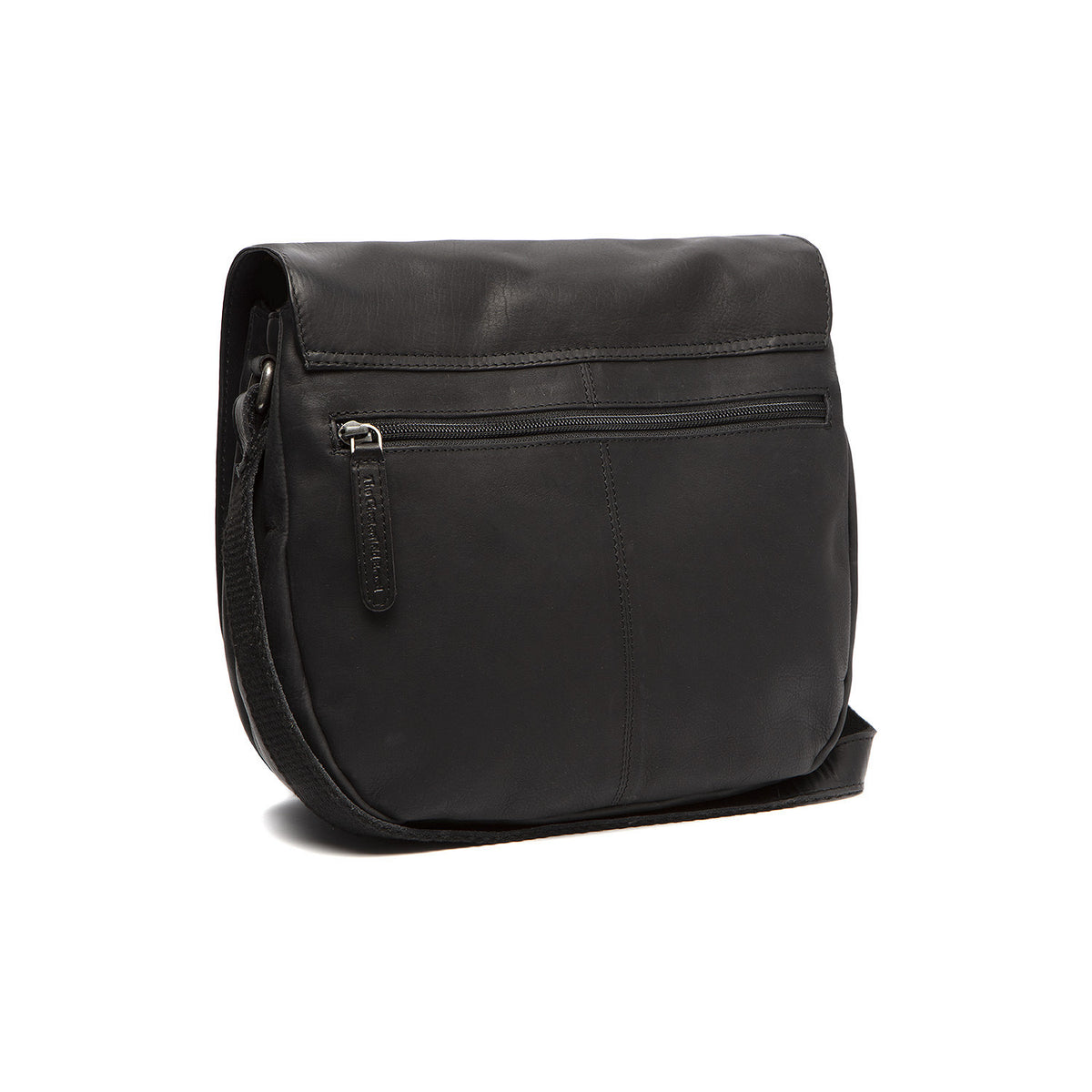 Sac à Rabat Cuir Chesterfield 3 Poches Noir