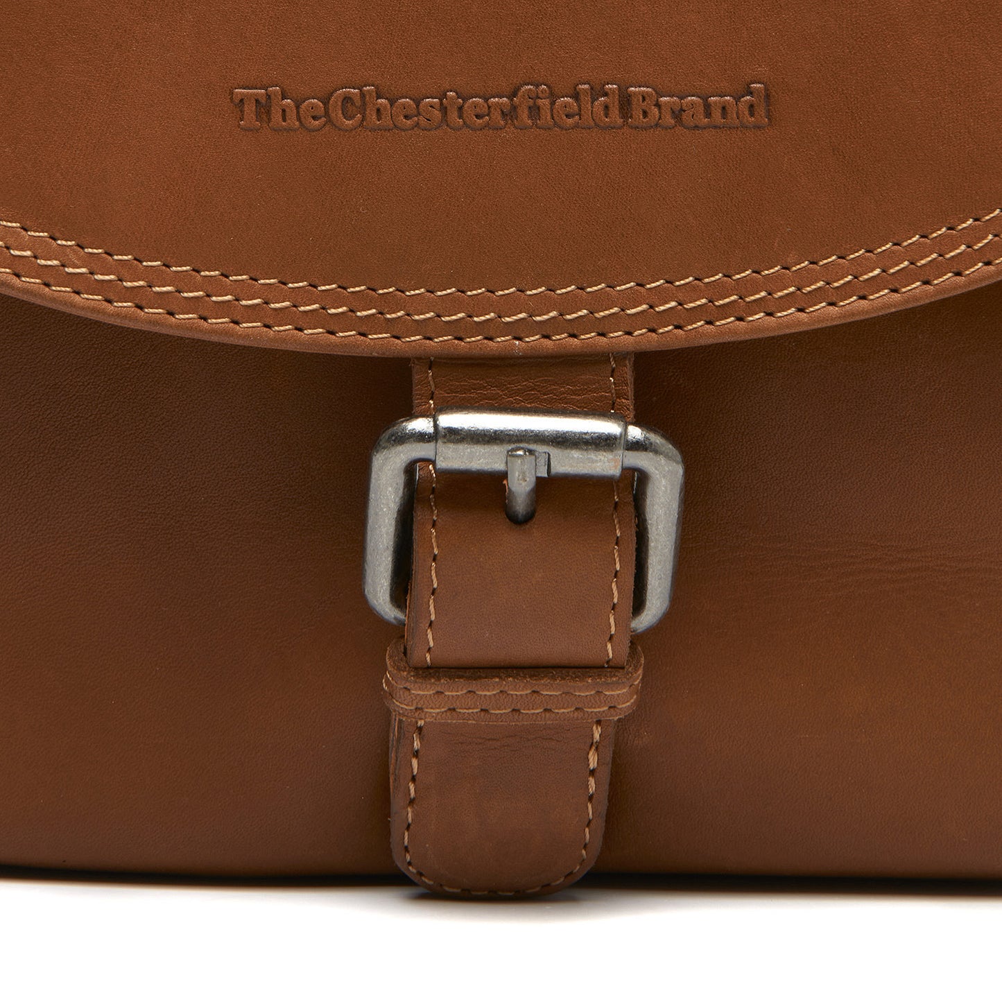 Petit Sac Bandoulière à Rabat Chesterfield Wax Pull Up Lucian Cognac