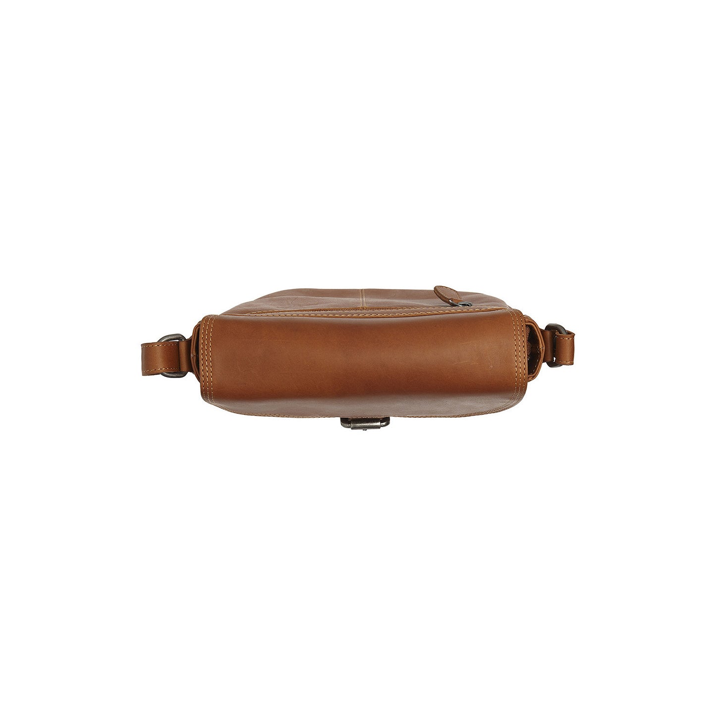 Petit Sac Bandoulière à Rabat Chesterfield Wax Pull Up Lucian Cognac