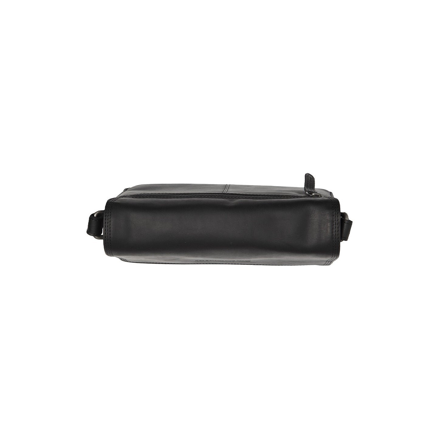 Sac Bandoulière 3 Poches Cuir Chesterfield Forano Noir