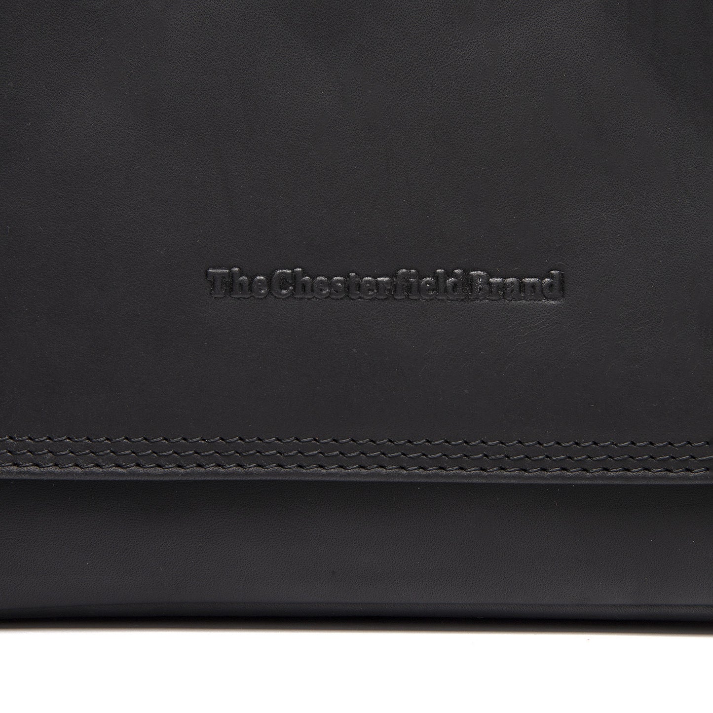Sac Bandoulière 3 Poches Cuir Chesterfield Forano Noir