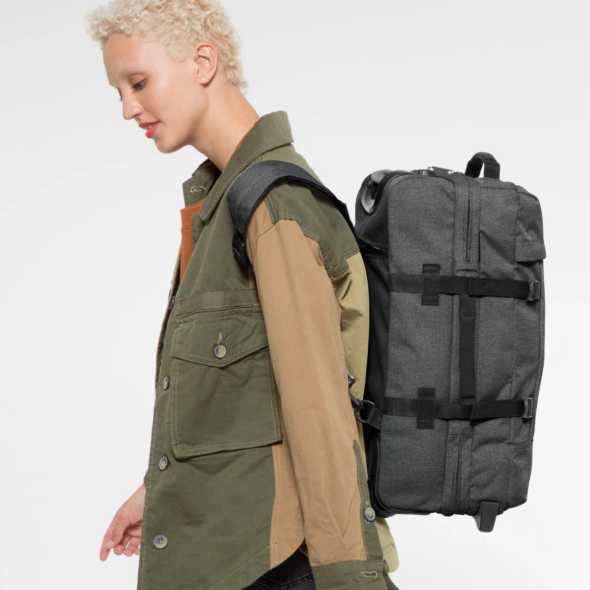 Trolley sac à dos Eastpak StrapVerz S – Black Denim