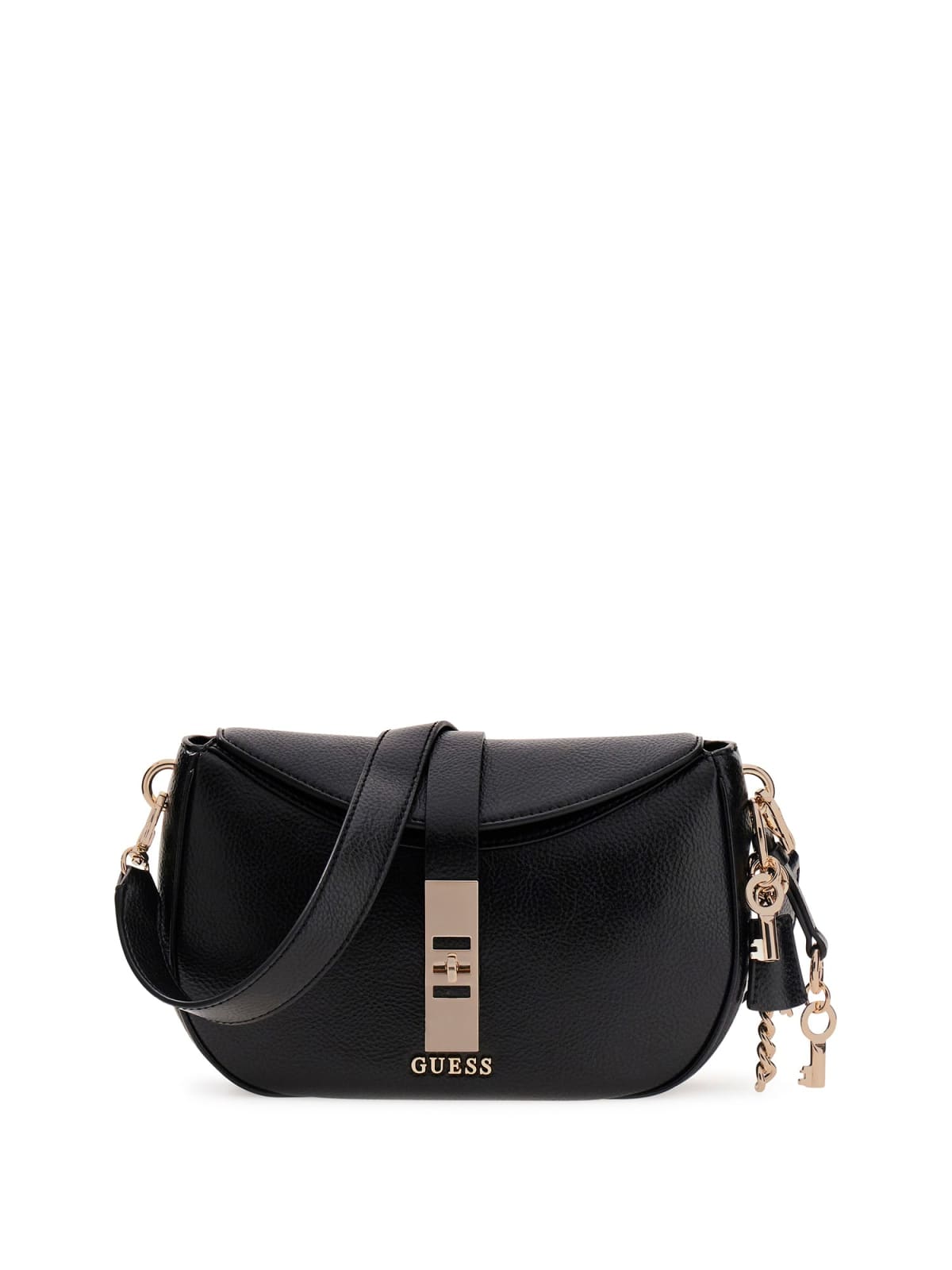 Sac Bandoulière Double Porté GUESS Brooke Noir