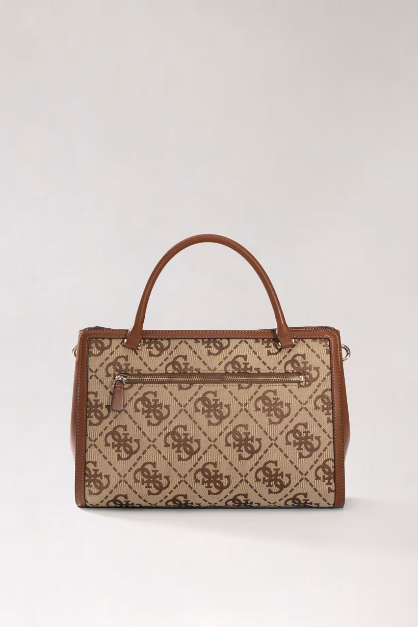 Sac Porté Mains GUESS Audrey Logo Latte Logo