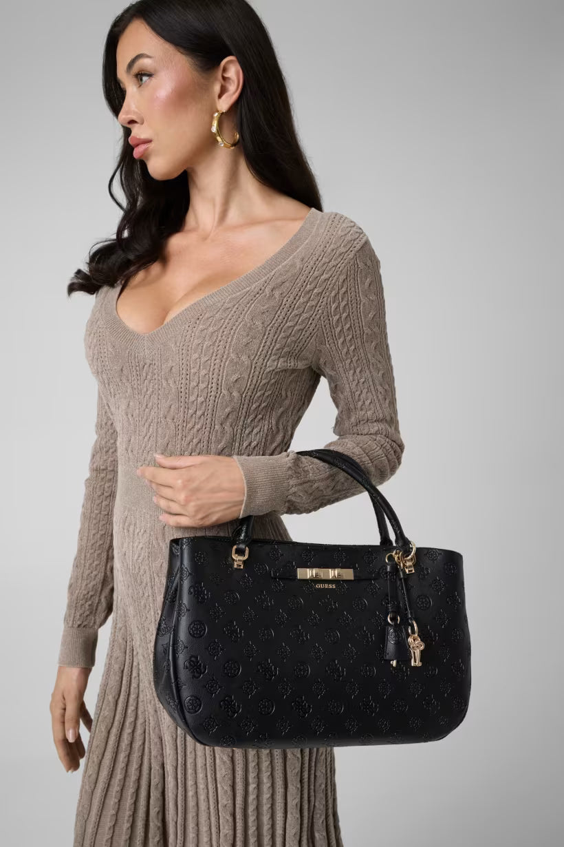 Sac porte main Guess carmella black logo