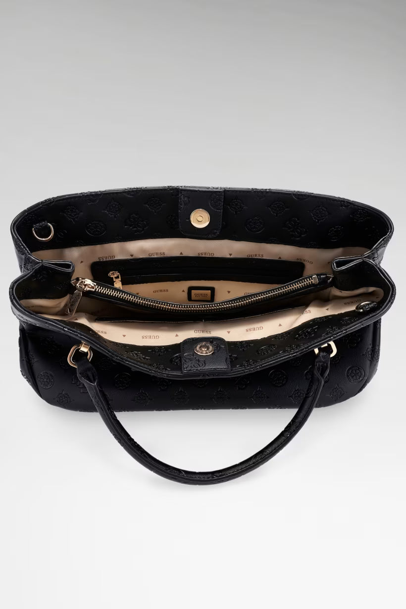 Sac porte main Guess carmella black logo