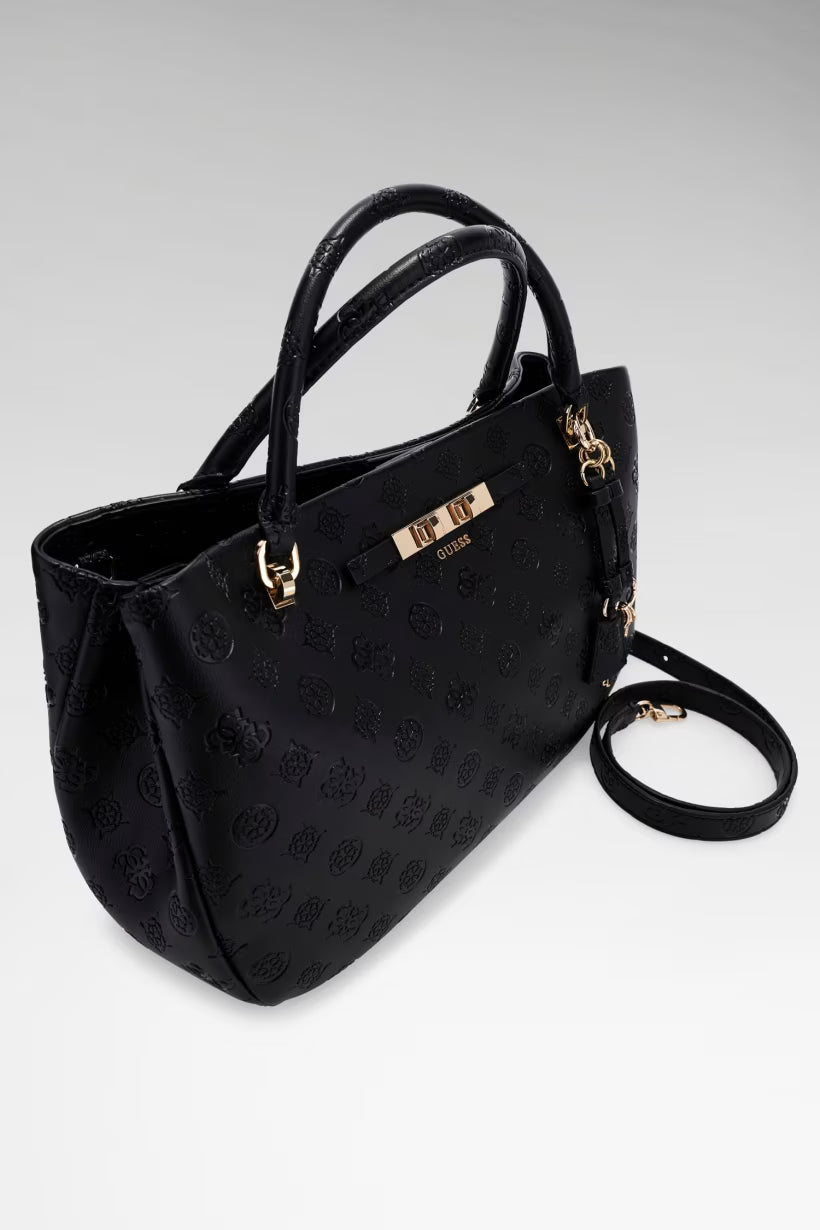 Sac porte main Guess carmella black logo