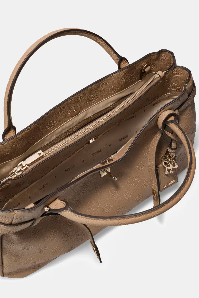 Sac Porté Mains GUESS Ella Logo Beige Logo