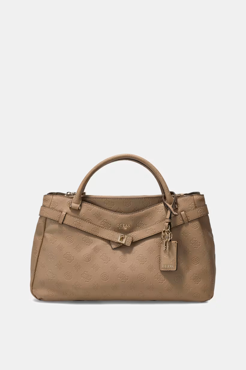 Sac Porté Mains GUESS Ella Logo Beige Logo
