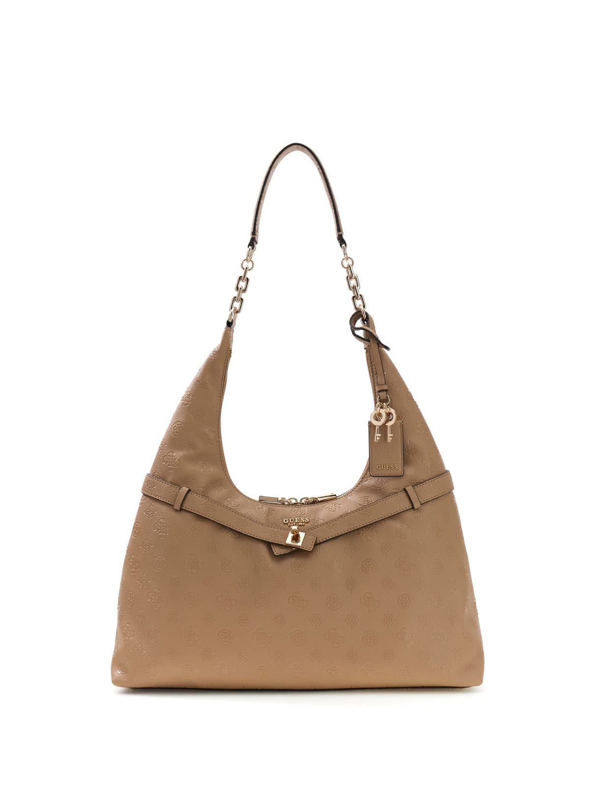 Sac Porte-Épaule GUESS Ella Beige Logo