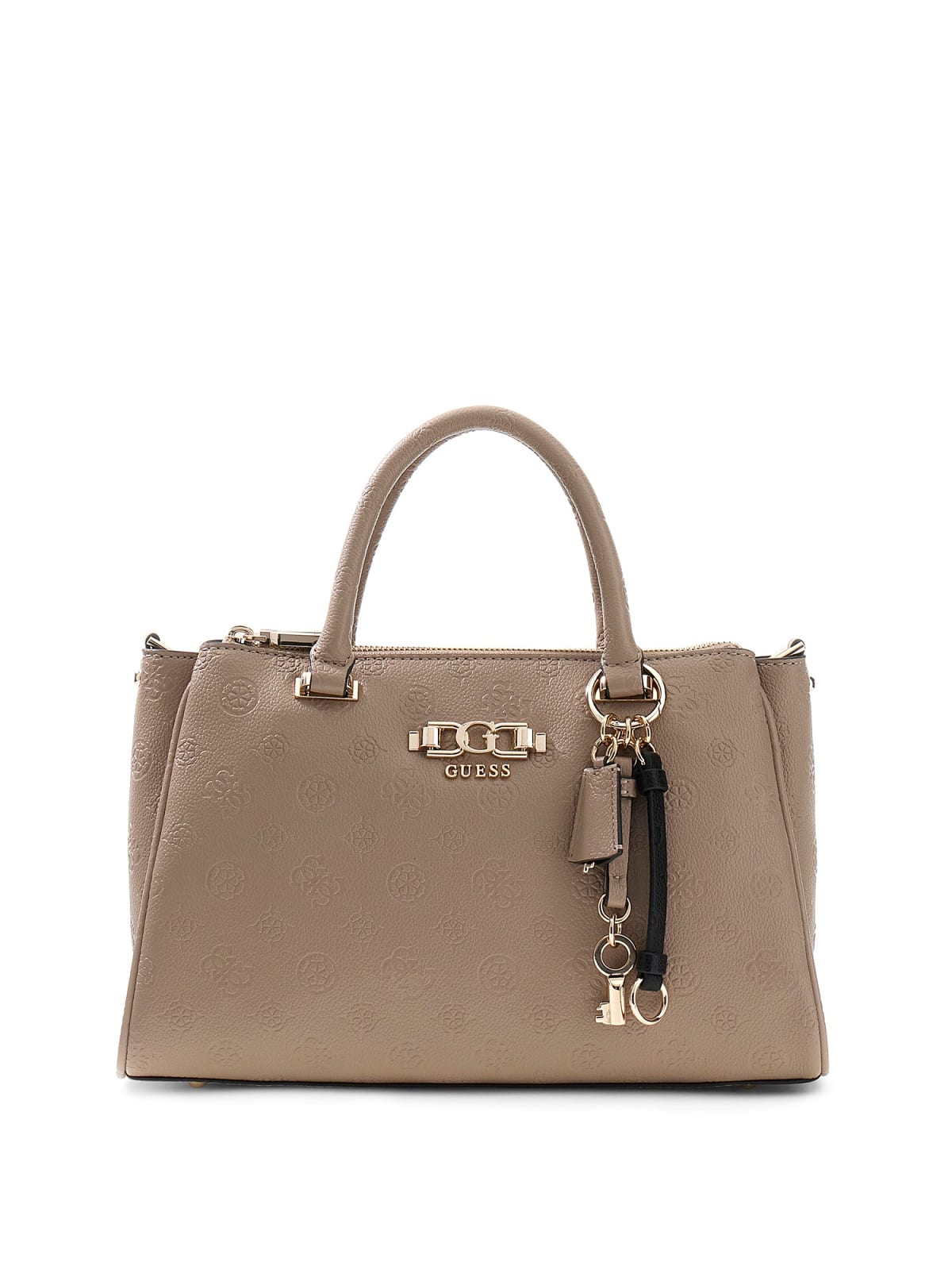 Sac Porte-Mains GUESS Anise Triple Compartiments Satchel Dark Taupe Logo