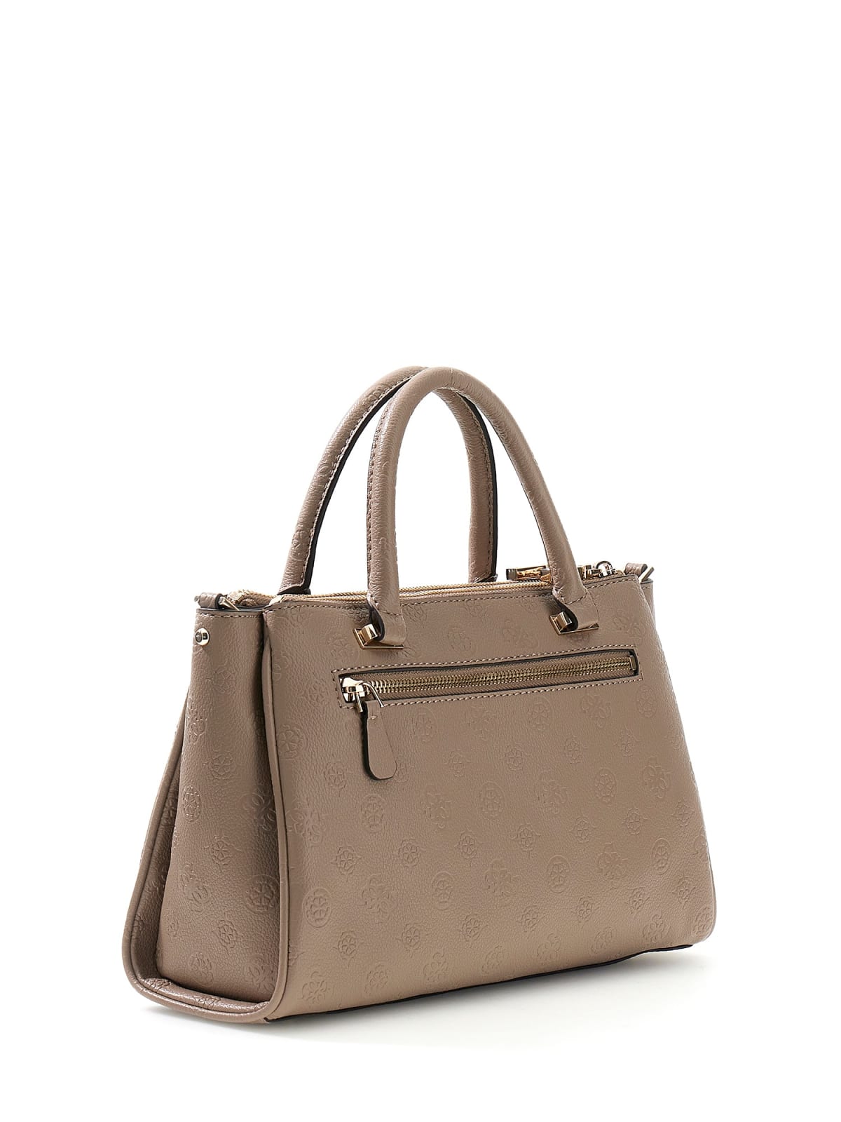 Sac Porte-Mains GUESS Anise Triple Compartiments Satchel Dark Taupe Logo