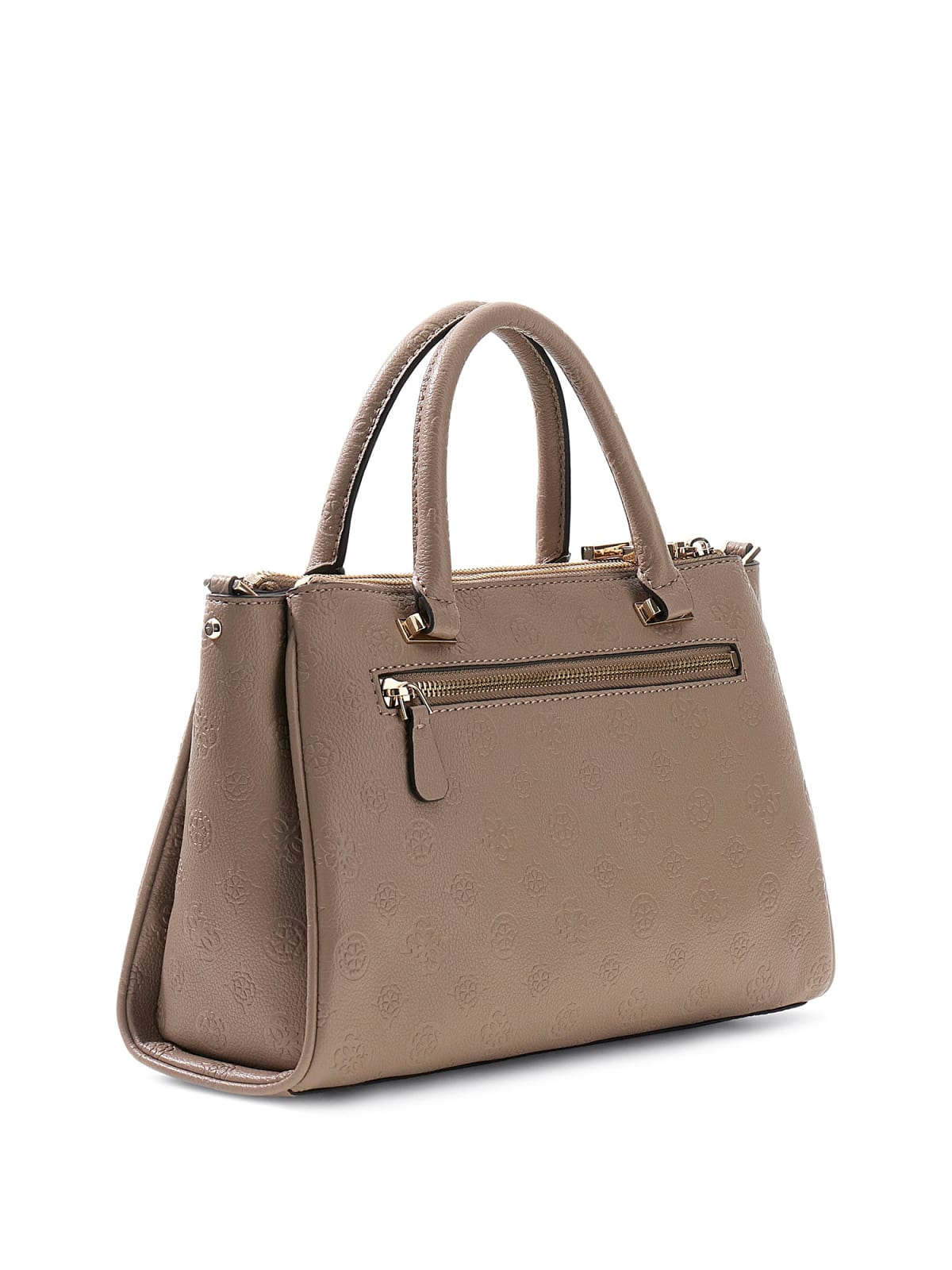 Sac Porte-Mains GUESS Anise Triple Compartiments Satchel Dark Taupe Logo