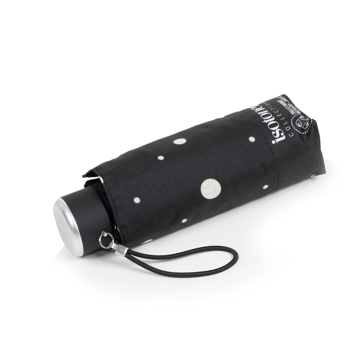 Parapluie Pliant Isotoner Manuel Pois Noir/Jaune