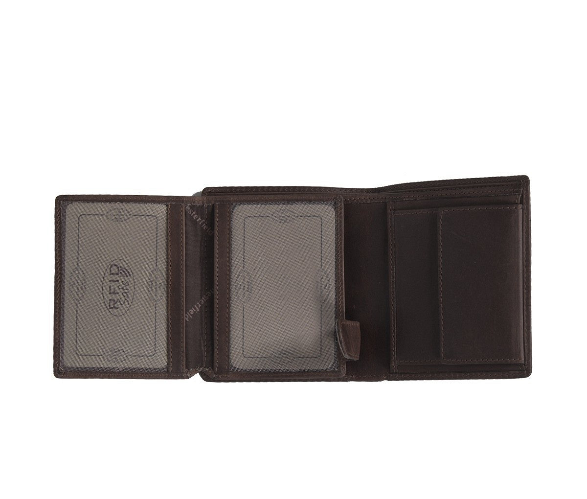 Portefeuille Porte-Cartes & Monnaie Chesterfield Carl Marron