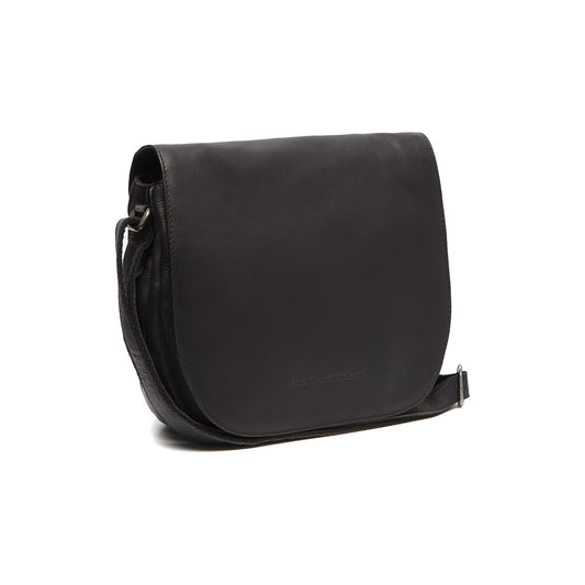 Sac à Rabat Cuir Chesterfield 3 Poches Noir